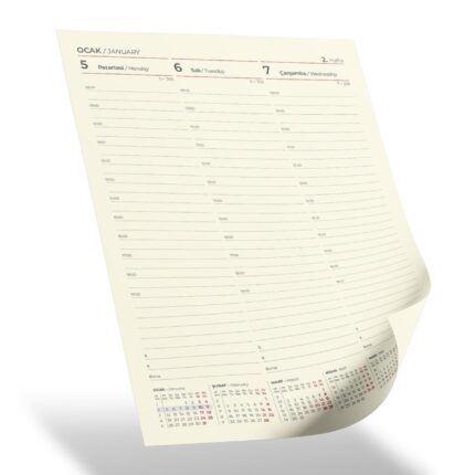 İNCİRLİ KAHVERENGİ TARİHLİ HAFTALIK AJANDA (20x28 CM) - media-libraryhfktclk38opo3P95BVn