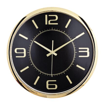 HELLEN404 SİYAH-ALTIN METALİZE ÇERÇEVE DUVAR SAATİ (420 MM) - media-library4mjq3cbiel385b8RqEy